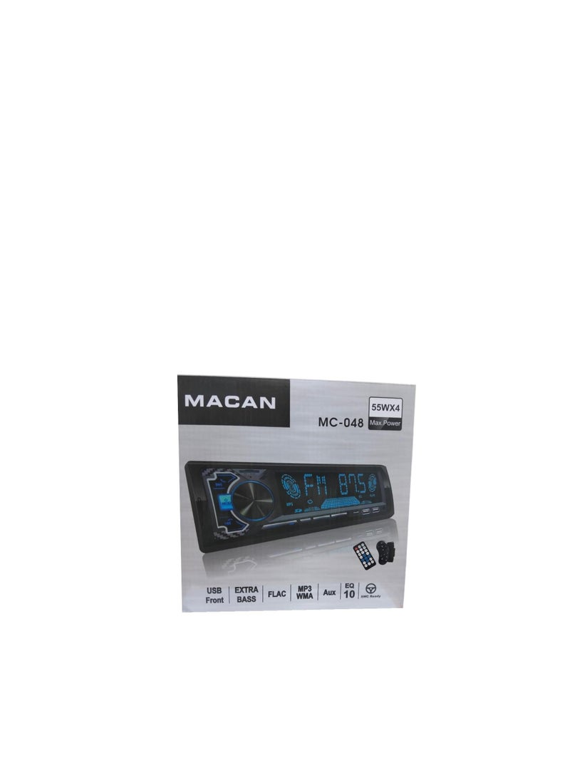 مشغل كاسيت ماكان عالي الطاقة بتقنية البلوتوث / توصيل / يدعم البلوتوث المكالمات / مدخل AUX مقاس 3.5 مم / شاشة كبيرة بسبعة ألوان / راديو FM + AM / ريموت كنترول لعجلة القيادة + ريموت كنترول عادي / 3 مخارج RCA / تحكم في مضخم الصوت / منفذ شحن USB + TYPE C - MC-048 - Image 3