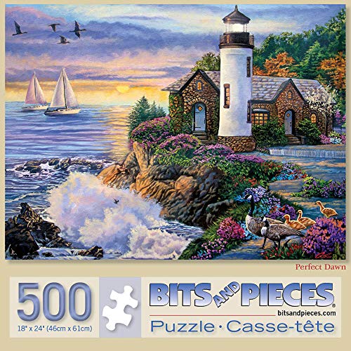 Bits and Pieces Large 500 Piece Jigsaw Puzzle for Adults Perfect Dawn Designed by Artist Laura Glen Lawson Completed Puzzle Size 18 x 24 - Image 1