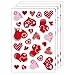 TUPARKA 4 Sheet 100 Pcs HeartsShape Valentines Day Window Stickers for Valentines Decoration Birthday Party Wedding Party Supplies - Image 2