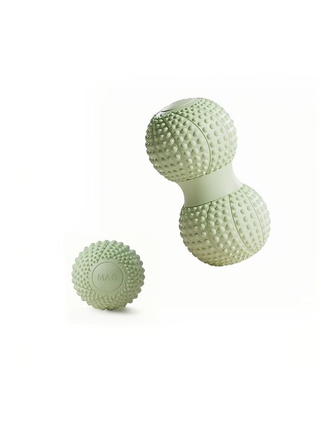 Green Fascial Massage Ball Set 2PCS Large And Small For Muscle Relaxation Yoga Fitness - Image 1