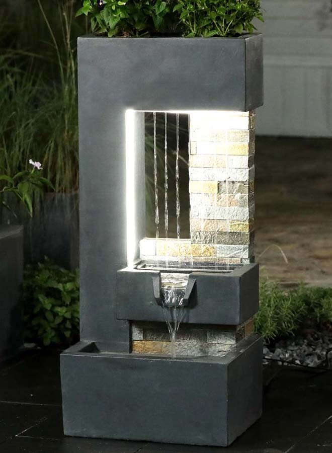 Suncoast SUNCOAST Wall Fountain with LED Light - 38 x 30 x 87 CM  - Image 2