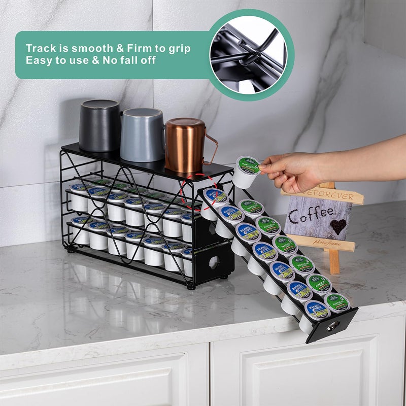 Flagship K Cup Holder 3 Tier Coffee Pod Holder for K Cup Organizer Save Space Countertop Kitchen (42 Pods Capacity) - Image 5