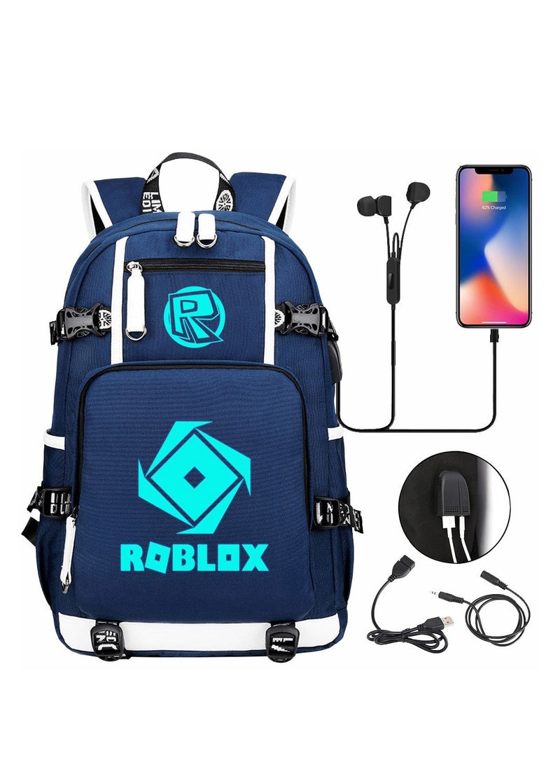 Roblox USB Earphones South Leisure Travel Backpack
