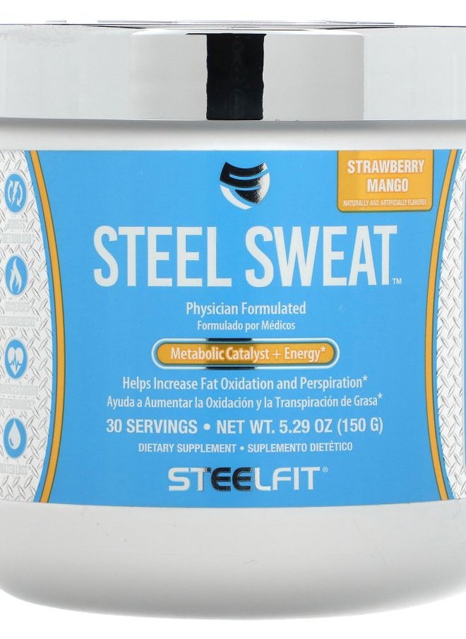 SteelFit - Steel Sweat Metabolic Catalyst + Energy Strawberry Mango 5.29 Oz 150 G - Image 1