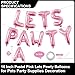 Lovoir 9 Pcs Lets Pawty Balloons Banner 16 Inch Dog Cat Pet Birthday Letters Sign Lets Pawty Balloons Happy Birthday Banner for Pet Dog Cat Party Supplies Decorations Pastel Pink - Image 4