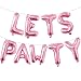 Lovoir 9 Pcs Lets Pawty Balloons Banner 16 Inch Dog Cat Pet Birthday Letters Sign Lets Pawty Balloons Happy Birthday Banner for Pet Dog Cat Party Supplies Decorations Pastel Pink - Image 2