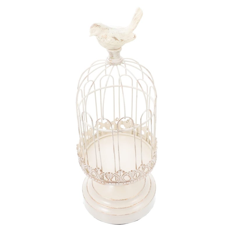 Vintage Iron Birdcage Candle Holder Desktop Candlestick For Home Decor Living Room Bedroom - Image 1