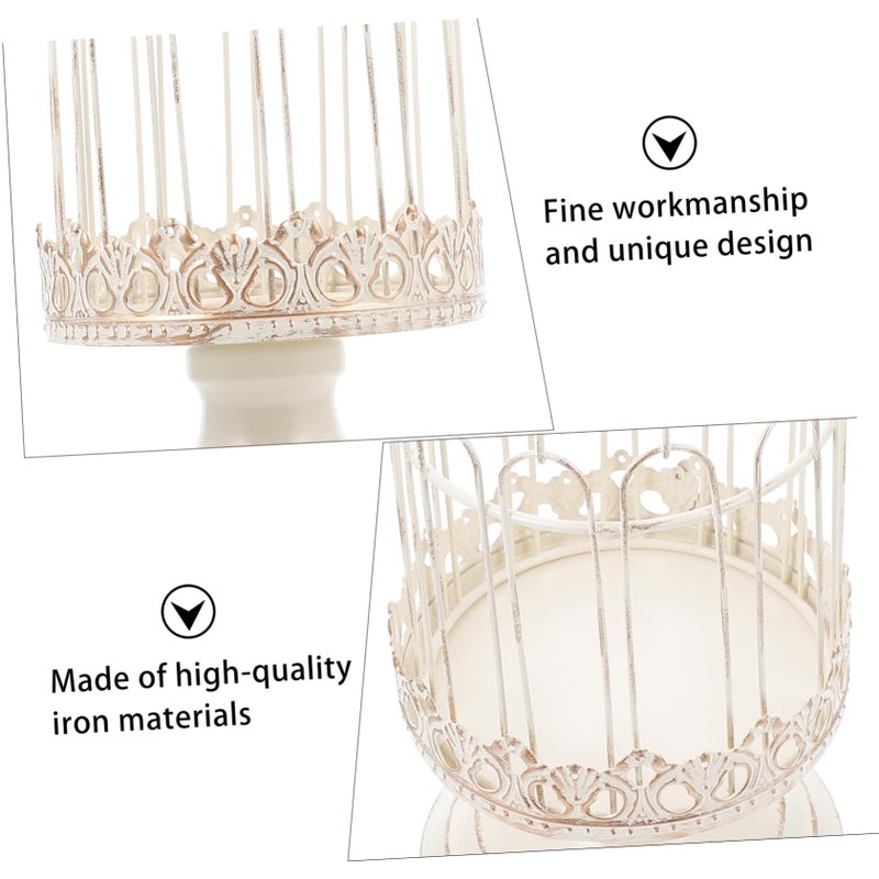 Vintage Iron Birdcage Candle Holder Desktop Candlestick For Home Decor Living Room Bedroom - Image 5