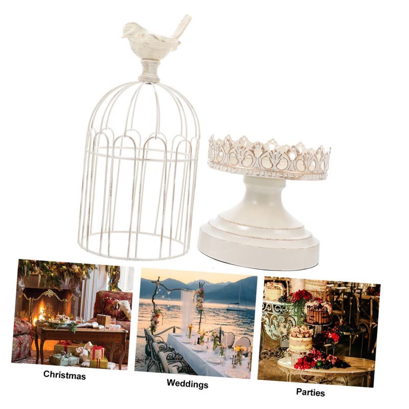 Vintage Iron Birdcage Candle Holder Desktop Candlestick For Home Decor Living Room Bedroom - Image 4