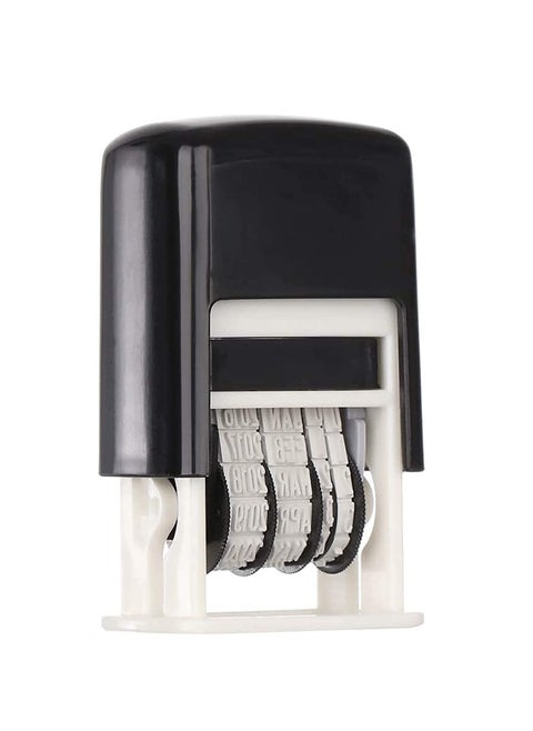 Mini Date printer, Economy Date Stamper, Self-Inking Date Seal Stamp, Great for Shipping, Receiving, Expiration and Due Dates Black