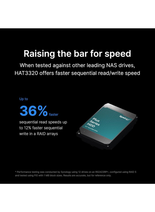 سينولوجي HAT3320 سلسلة 8TB بلس قرص صلب SATA 3.5" (HAT3320-8T) - Image 5