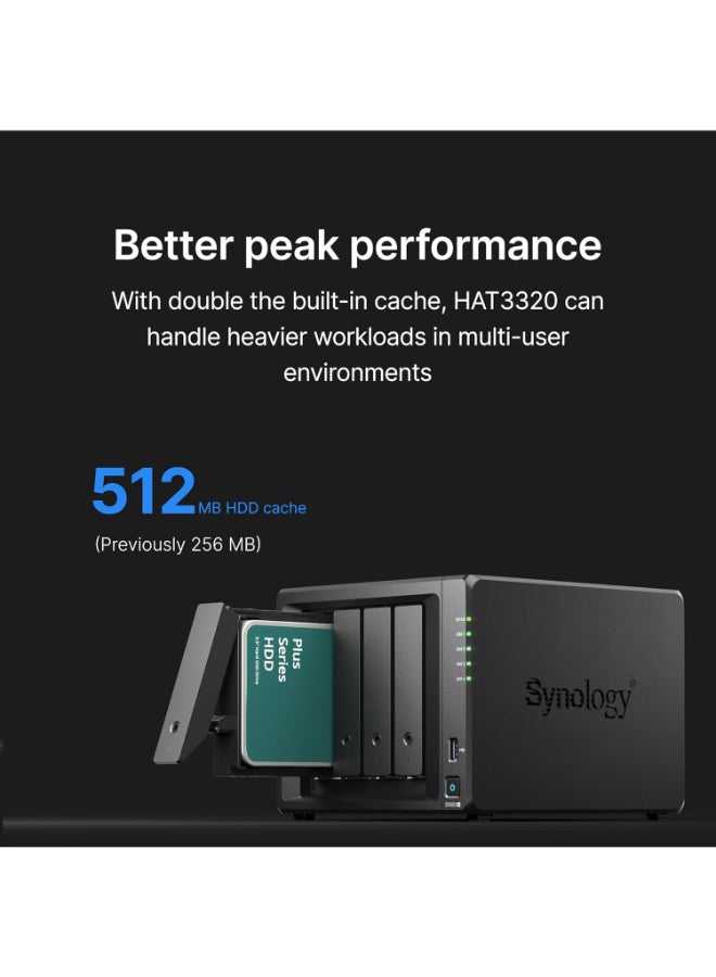 سينولوجي HAT3320 سلسلة 8TB بلس قرص صلب SATA 3.5" (HAT3320-8T) - Image 4