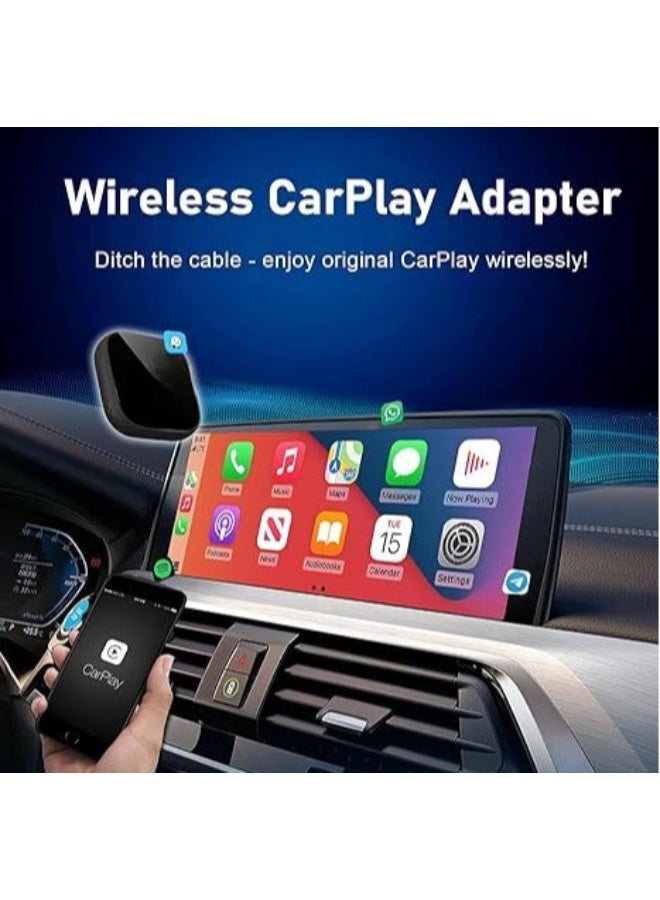 Wireless CarPlay Adapter 2025 – Converts Wired CarPlay to Wireless, Dual-Band WiFi, Low Latency, Auto Connect, Plug & Play for OEM Cars - Image 2