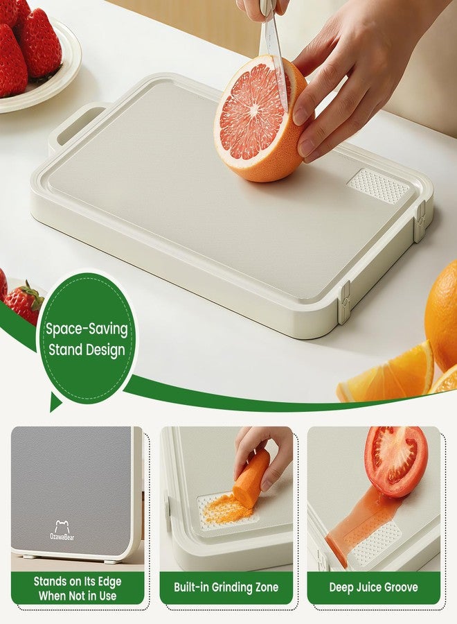 OzawaBear Titanium Cutting Board for Kitchen, Double Sided Cutting Boards Food Grade, 2-in-1 Chopping Boards for Fresh Meat Vegetable, Pure Titanium & PP, Easy to Clean Large Size 16”×11” - Image 5