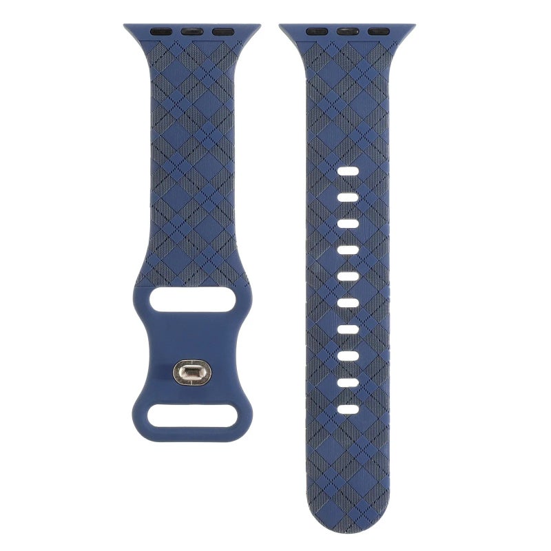 Bluejw Laser Grid Silicone Watch Band for Apple Watch Ultra 2/9/8/7/6/5/4/SE/3 - Soft Rubber Strap - Replace Your Watch Band - Image 1