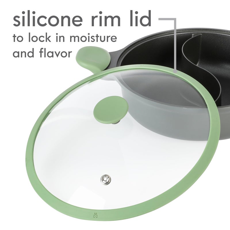 Kenmore بان كينمور ثيودور 6.5 QT من الألمنيوم المصبوب مع فواصل، سطح غير لاصق، وغطاء - Image 4