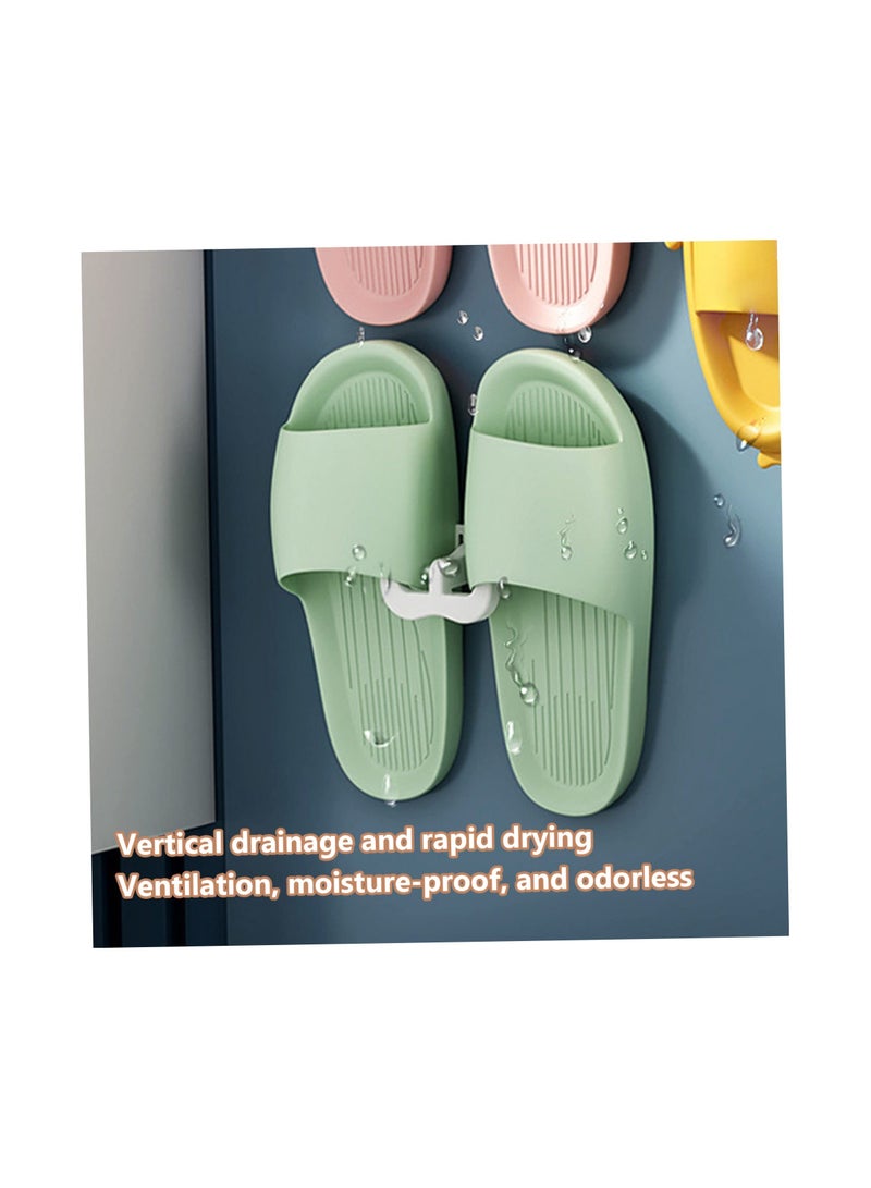 نيبمينينت 12PCS Self Adhesive Wall Mounted Shoes Rack, Multifunctional Slippers Organizer Door and Closet Shoe Rack Hanger Stick-On for Bathroom Kitchen - Image 4