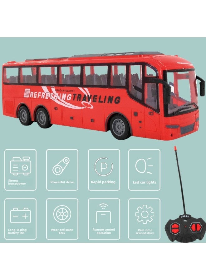 Remote Control Red Bus Generic Large Size Children's RC Remote Control Bus Boy Charging Toy ...