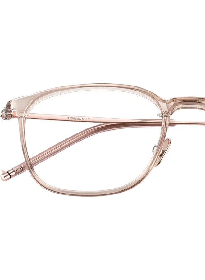 Zeiss Myopia Glasses For Women, Prescription Available, Plain Square Frame Makes Face Look Smaller, Cold Tea, Ouna Glasses Single Frame (Try-On) - Image 3