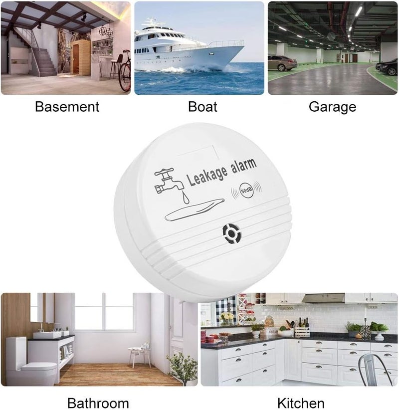 klarako Wireless Water Leak Detector Sensor, Home Security 90 dB High Decibel Household Water Leakage Alarm for Home Kitchen Toilet Bathroom Laundry Room - Image 4