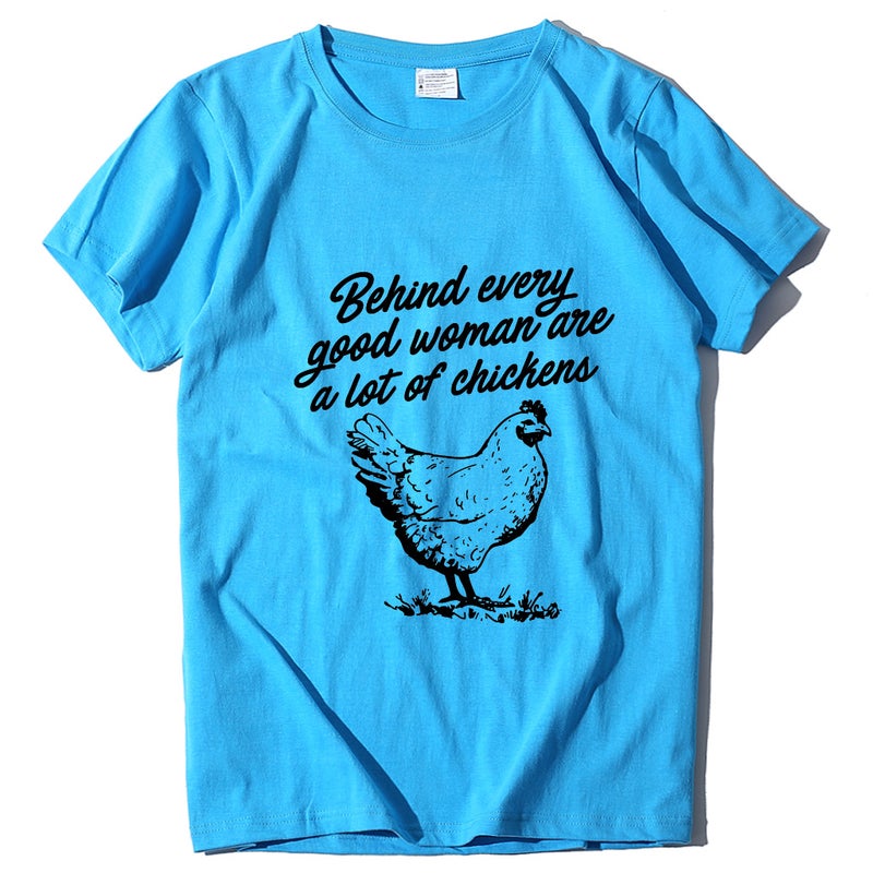 2020 Spring Cross-border New Style Behind eveny Hen Letter Printed Pattern Women's T-shirt - Image 4