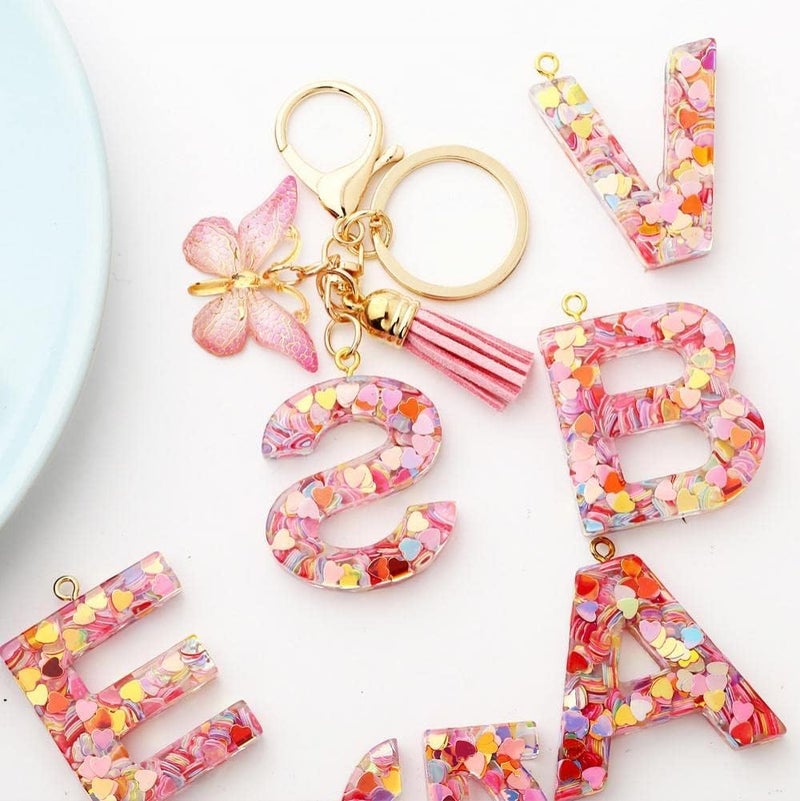 SWIUKPHE Alphabet Initial Letter Keychain with Tassel and Butterfly Pendant, Cute Fashion Key Ring, Portable Decorative Accessory, Stylish Bag Charm for Purse, Handbag, Backpack, Car Keys - Image 3
