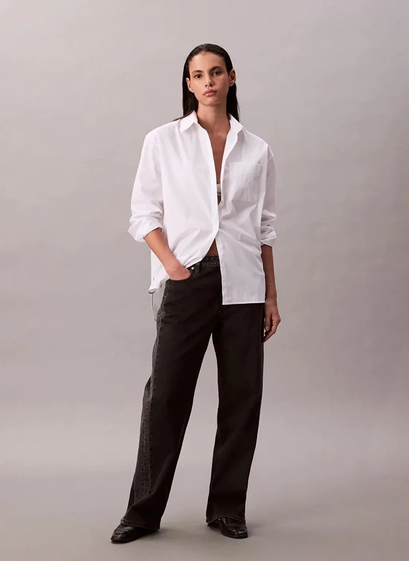 Calvin Klein Jeans  Logo Long Sleeve Shirt for Women | Best Price UAE