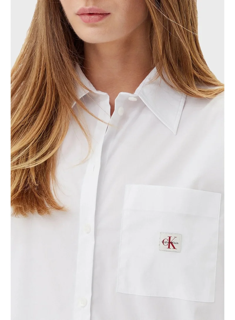 Calvin Klein Jeans  Logo Long Sleeve Shirt for Women | Best Price UAE
