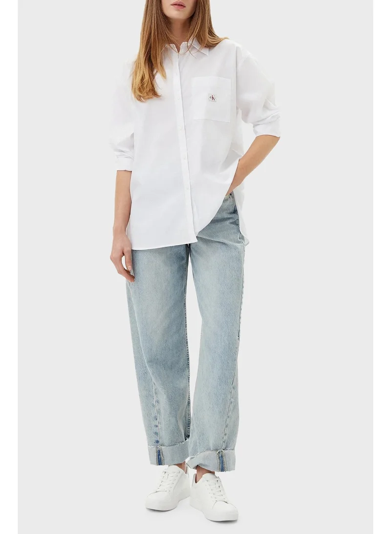 Calvin Klein Jeans  Logo Long Sleeve Shirt for Women | Best Price UAE