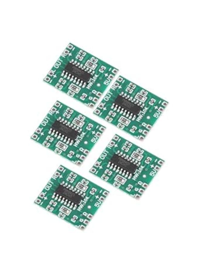 Fdit 5pcs Super Small Power Amplifier Board 3W+3W Type D PAM8403 Digital Audio Amplifier Power Amp Module 2.5V-5.5V Dual Channel High Efficiency 90% USB Powered
