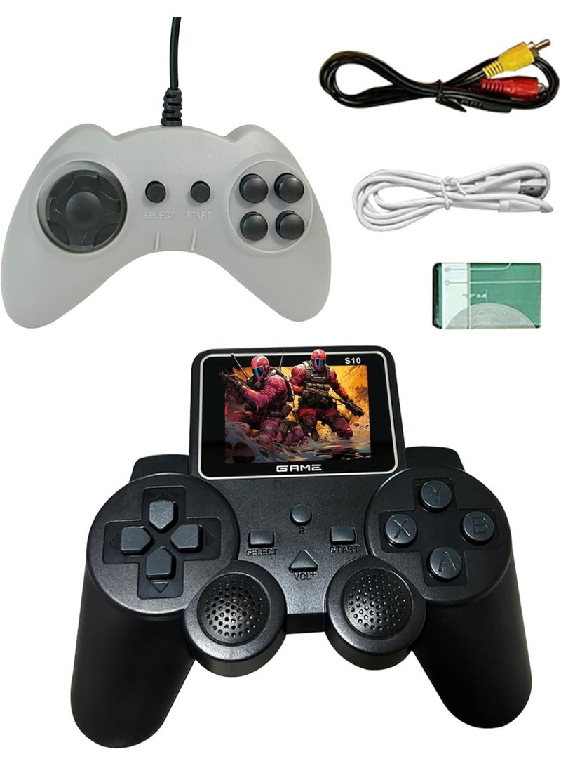 S10 PlayingStation 520-in-1 Retro Games Handheld - Controller Console with Loads of Classic Arcade Games - Gamepad Console with AV TV Out (Black Double Player) - Image 1