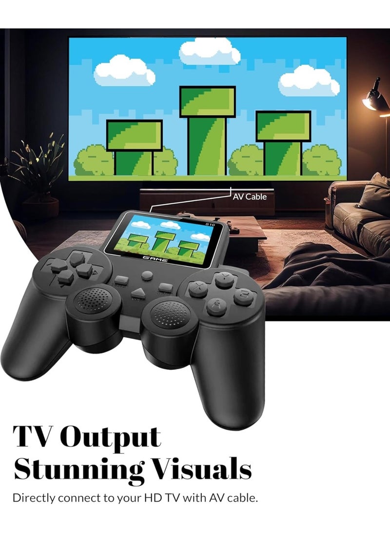 S10 PlayingStation 520-in-1 Retro Games Handheld - Controller Console with Loads of Classic Arcade Games - Gamepad Console with AV TV Out (Black Double Player) - Image 5