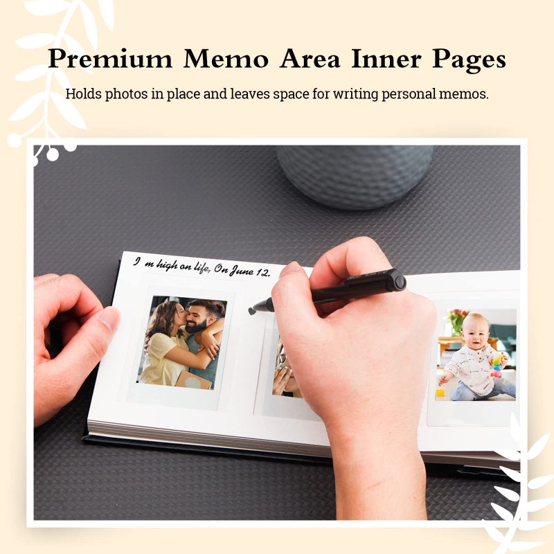فيسيفول ألبوم Photo Veicevol مع مساحة الكتابة لـ Fujifilm Instax Mini 12 11 9 40 90 8 7 Evo Liplay Camera 64 Pockets Photo Abrum for Polaroid Leater - Image 2