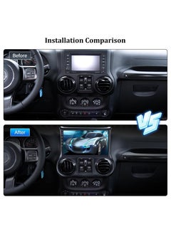 SHEZA STAR Android Car Stereo for Jeep Wrangler 2011 2012 2013 2014 4GB RAM 32GB ROM Support Carplay, Mirror Link Wi-Fi BT, Radio GPS Navigation, 10 Inch IPS Touch Screen with AHD Camera Included  - Image 2
