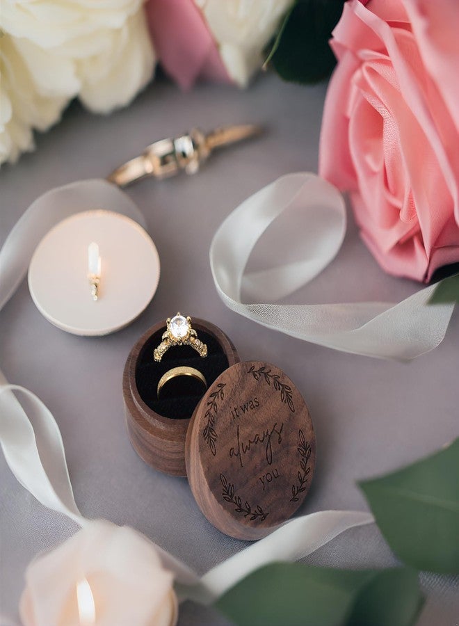 WERPEKA Ring Box, Wooden Ring Box for Wedding Ceremony Ring Bearer Box, Engagement Ring Holder Gift for Anniversaries Day,Ring Storage Box Engagement Gift - Image 3