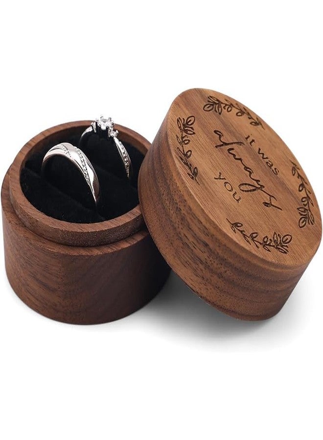 WERPEKA Ring Box, Wooden Ring Box for Wedding Ceremony Ring Bearer Box, Engagement Ring Holder Gift for Anniversaries Day,Ring Storage Box Engagement Gift - Image 1