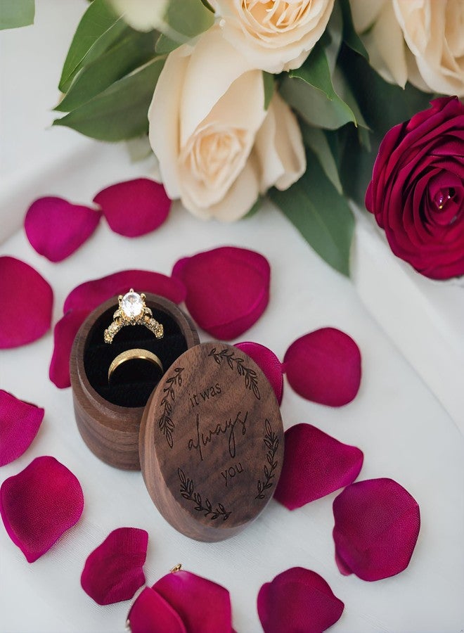 WERPEKA Ring Box, Wooden Ring Box for Wedding Ceremony Ring Bearer Box, Engagement Ring Holder Gift for Anniversaries Day,Ring Storage Box Engagement Gift - Image 5