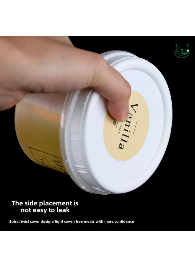 Doodle Jar Net Celebrated Roasted Grass Jar Sealed Ice Cream Jar Disposable Yogurt Pudding Cup Transparent Dessert PP Jar-Color:Full Box Delivery-Specifications:No Lock
