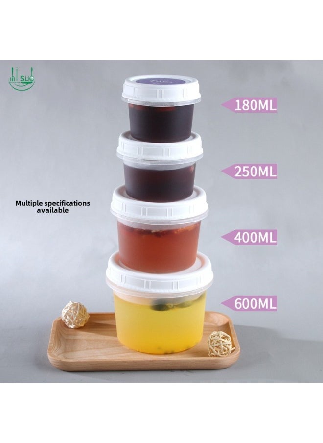Doodle Jar Net Celebrated Roasted Grass Jar Sealed Ice Cream Jar Disposable Yogurt Pudding Cup Transparent Dessert PP Jar-Color:Full Box Delivery-Specifications:No Lock