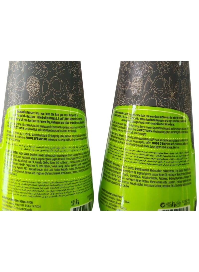 Macadamia Natural Shampoo 300 ml And Mask 250 ml for Very Dry Hair That Helps To Increase Its Moisture - Image 2