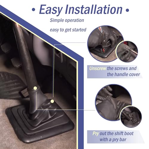 GEATaaT F5TZ-7277-BA Shifter Lever Shift Boot Cover Compatible with 1990-1997 Ford F150 F250 F350 Bronco Manual Transmission Gear Change Boot Replace# F5TZ7277BA - Image 5