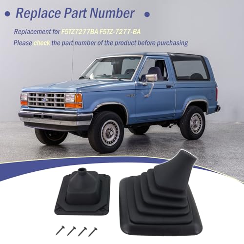 GEATaaT F5TZ-7277-BA Shifter Lever Shift Boot Cover Compatible with 1990-1997 Ford F150 F250 F350 Bronco Manual Transmission Gear Change Boot Replace# F5TZ7277BA - Image 3