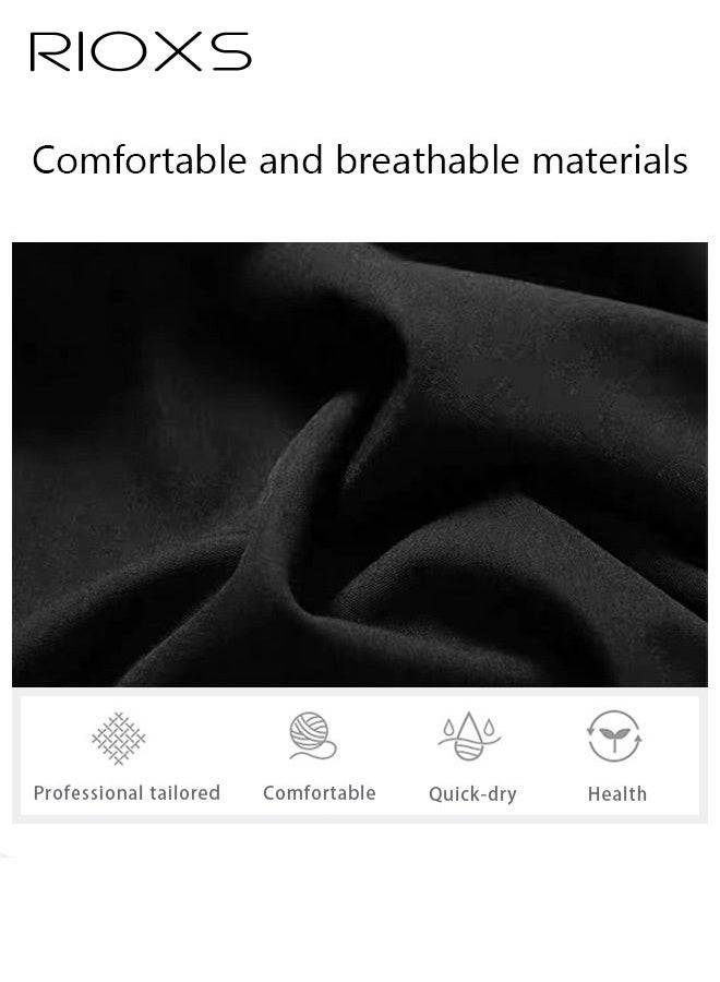 ريوكس شورت كاجوال للرجال، شورت رياضي، شورت رياضي بخصر مرن يسمح بمرور الهواء، شورت جري برباط قابل للتعديل بنقوش فريدة، بنطال عصري بخمسة أرباع للرجال، مثالي للرياضة أو الركض أو الشاطئ أو المشي أو الملابس الكاجوال اليومية - Image 5