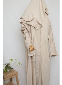 A prayer sheet of the type of robe with an attached veil and slits that add to its beauty and elegance