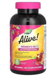 Alive! Women's 50+ Gummy Multivitamins Mixed Berry 130 Gummies