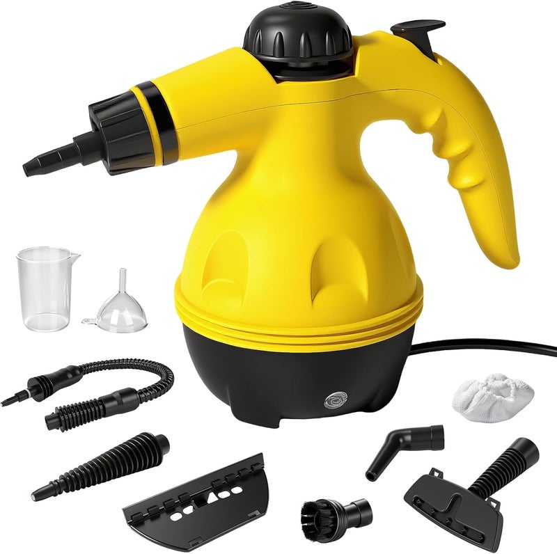 Handheld Steam Cleaner for Home - Powerful Pressurized Steam Cleaner Natural Steamer for Cleaning Car - Bathroom - Shower - Upholstery - Grout - Window - Grease - Image 1