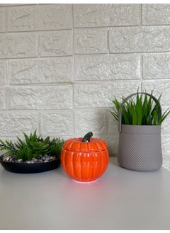 Devigo Special Design Gift Pumpkin Shaped Sugar Bowl with Lid  - Image 1