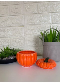 Devigo Special Design Gift Pumpkin Shaped Sugar Bowl with Lid  - Image 2