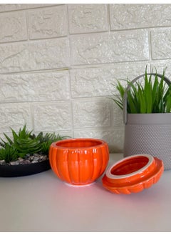 Devigo Special Design Gift Pumpkin Shaped Sugar Bowl with Lid  - Image 3
