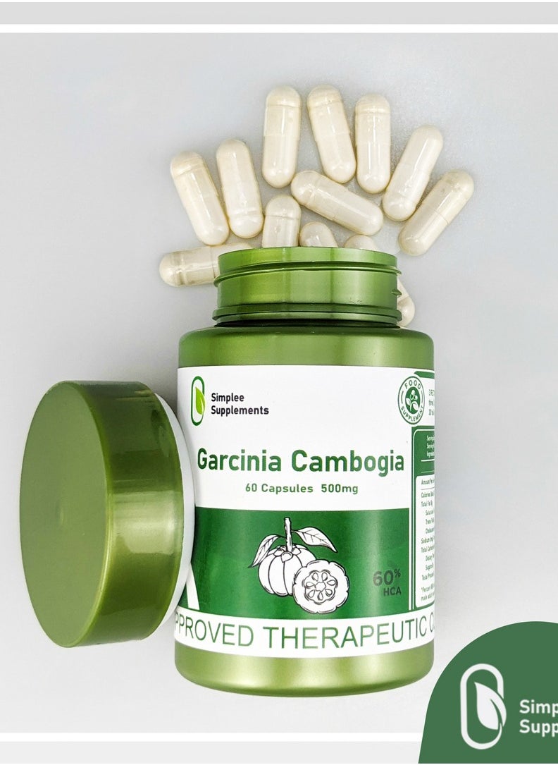 Simplee Supplements Simplee Supplements Garcinia Cambogia – 500mg | 60 Capsules for Natural Weight Management & Appetite Control 